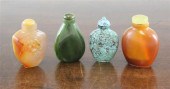 Four Chinese hardstone snuff b