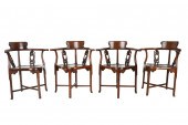 FOUR CHINESE HARDWOOD CORNER A