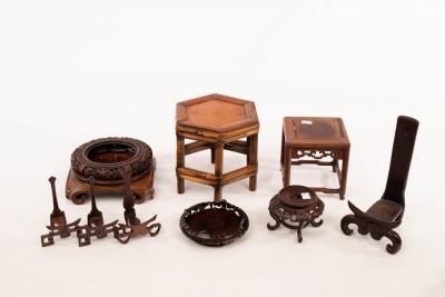 Four Chinese hardwood stands, the