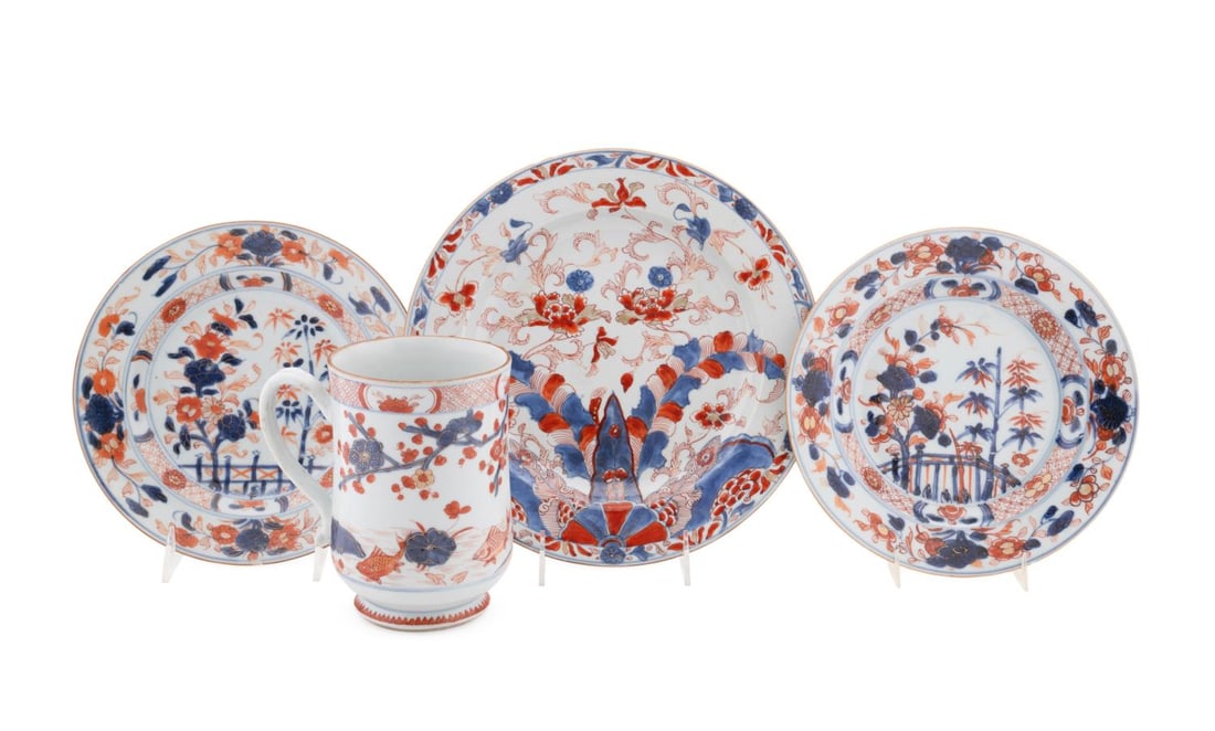 FOUR CHINESE IMARI PATTERN EXPORT