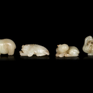 Four Chinese Jade Carvings of