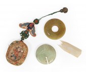 FOUR CHINESE JADE PIECESFour C