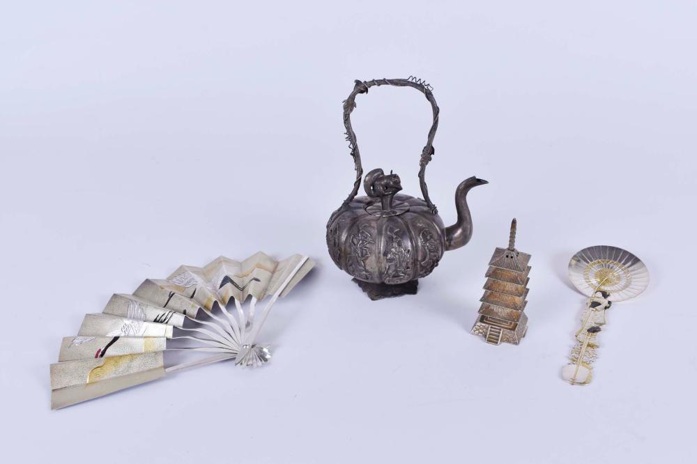 FOUR CHINESE & JAPANESE MINIATURE
