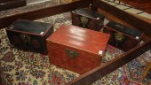 FOUR CHINESE LIFT-TOP STORAGE
