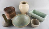 FOUR CHINESE MONOCHROME-GLAZED