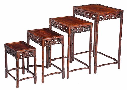 FOUR CHINESE NESTING TABLESmid 20th