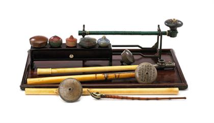 Four Chinese opium pipes, eight