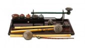 Four Chinese opium pipes, eigh