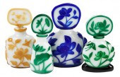 FOUR CHINESE PEKING GLASS PERF