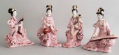 FOUR CHINESE PORCELAIN GEISHA