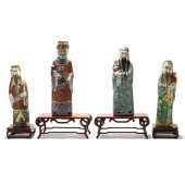 FOUR CHINESE PORCELAIN IMMORTA
