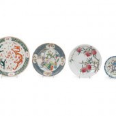 Four Chinese Porcelain Plates