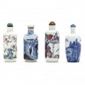 FOUR CHINESE PORCELAIN SNUFF B