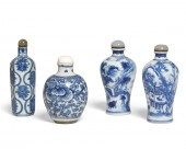 FOUR CHINESE PORCELAIN SNUFF B