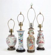 FOUR CHINESE PORCELAIN TABLE L