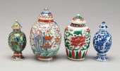 Four Chinese porcelain tea cad