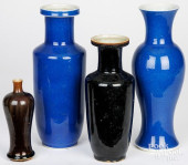 FOUR CHINESE PORCELAIN VASES<b