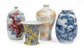 FOUR CHINESE PORCELAIN VASESFo