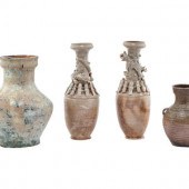 Four Chinese Pottery Funerary