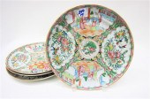 FOUR CHINESE ROSE CANTON PORCE