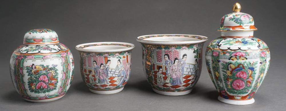 FOUR CHINESE ROSE MEDALLION