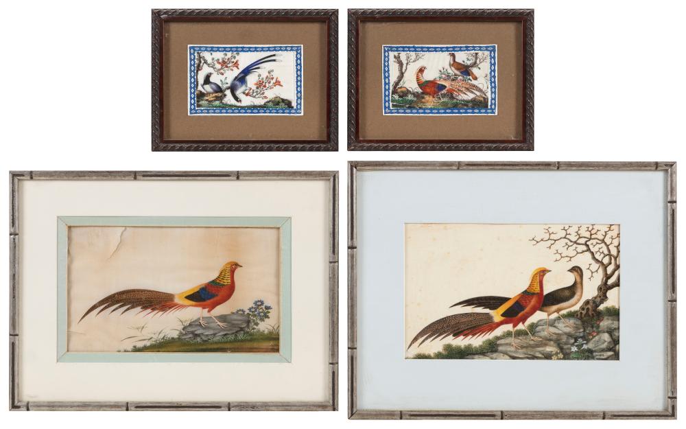 FOUR CHINESE SCHOOL PAINTINGS ON