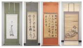 FOUR CHINESE SCROLLS: THREE IN