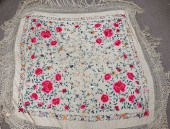 FOUR CHINESE SILK EMBROIDERED