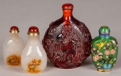 FOUR CHINESE SNUFF BOTTLESFour