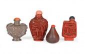 FOUR CHINESE SNUFF BOTTLESFour