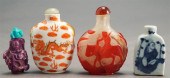 FOUR CHINESE SNUFF BOTTLESFour