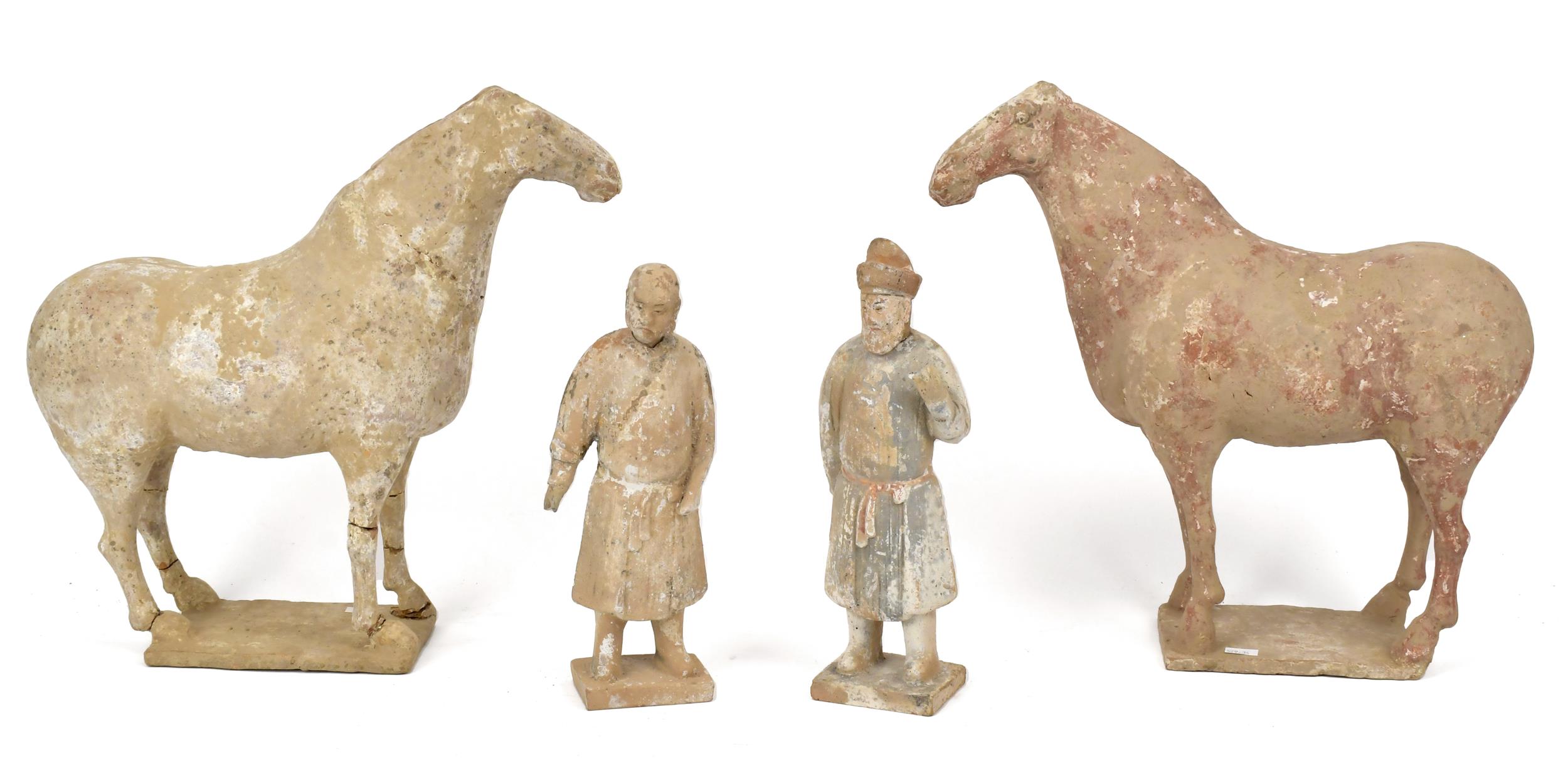 FOUR CHINESE TERRACOTTA PIECES,