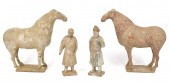 FOUR CHINESE TERRACOTTA PIECES