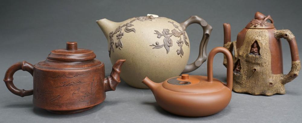 FOUR CHINESE YIXING WARE TYPE