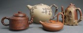 FOUR CHINESE YIXING WARE TYPE