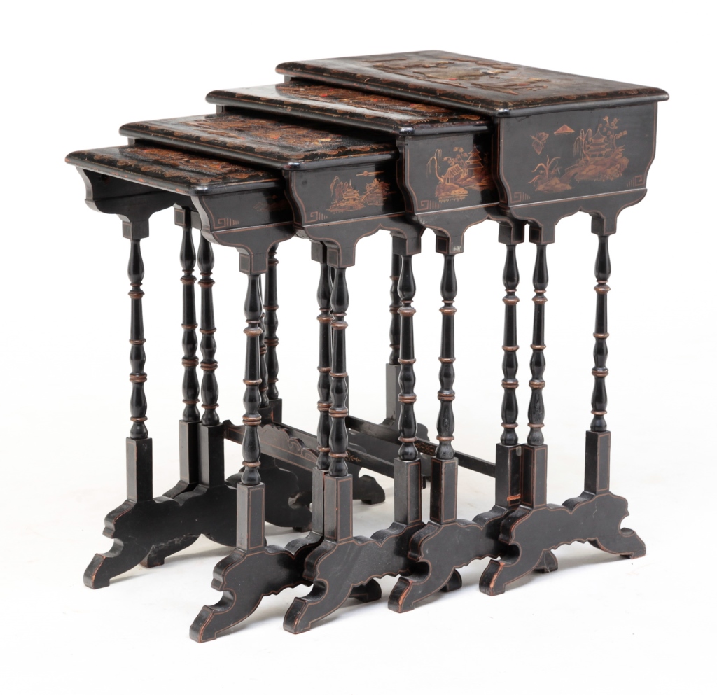 FOUR CHINOISERIE STYLE NESTING