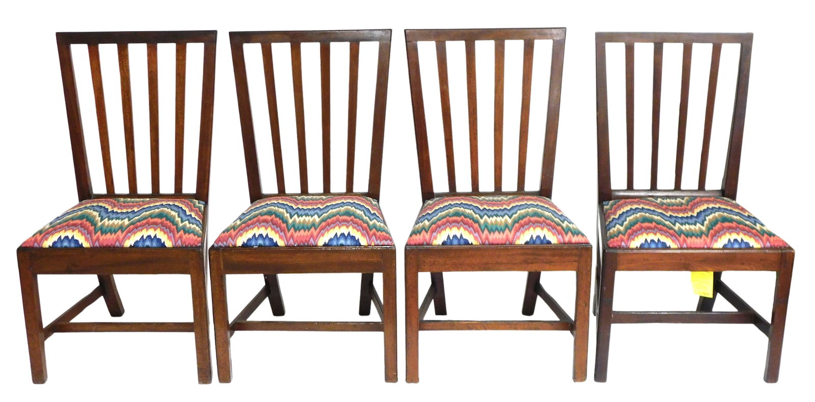 FOUR CHIPPENDALE SIDE CHAIRS,