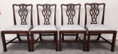 FOUR CHIPPENDALE STYLE DINING