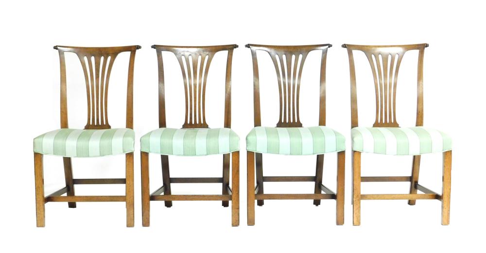 FOUR CHIPPENDALE STYLE SIDE