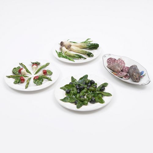 FOUR CHRISTINE VIENNET PORCELAIN