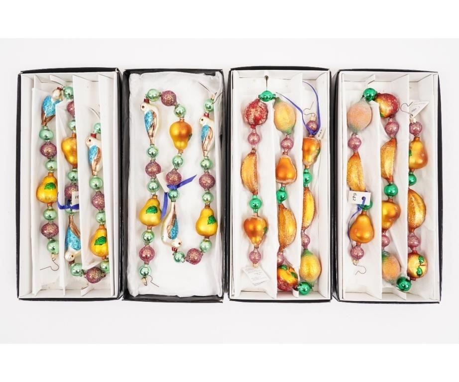 Four Christopher Radko garlands