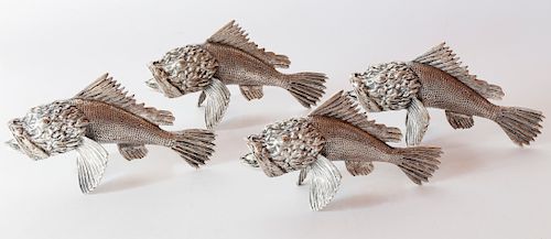 FOUR CHROME FLYING FISH