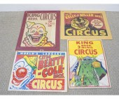 Four circus posters to include