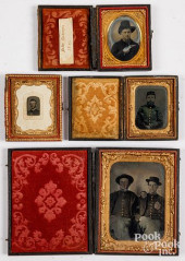 FOUR CIVIL WAR SOLDIER TINTYPE