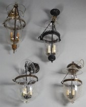 FOUR CLEAR GLASS BELL JAR CHAN
