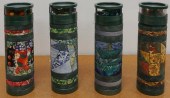 FOUR CLOTH AND GREEN ENAMELED