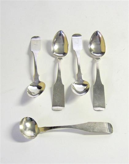 Four coin silver tablespoons and