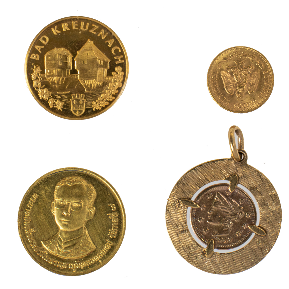FOUR COINS, COMPRISING A 1945
