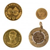 FOUR COINS, COMPRISING A 1945