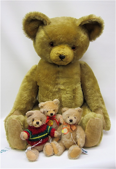 FOUR COLLECTIBLE ''TEDDY'' BEARS
